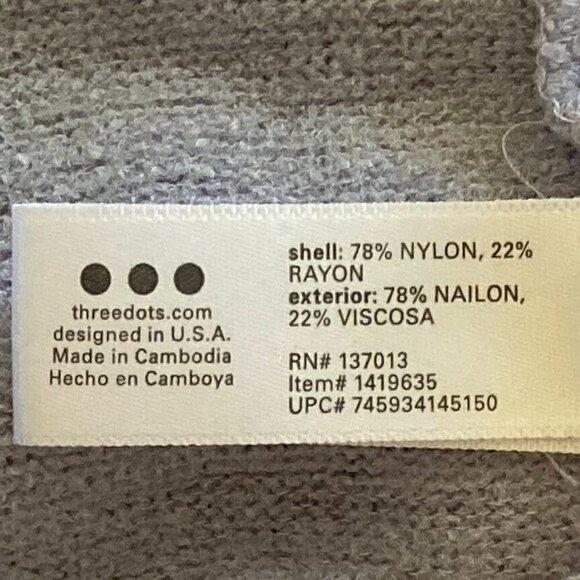 Three Dots Long Sleeve Drawstring Shimmery Loungewear Sweatshirt Top XL - Picture 7 of 8